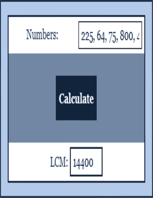 Least Common Multiple Calculator Function Calculator