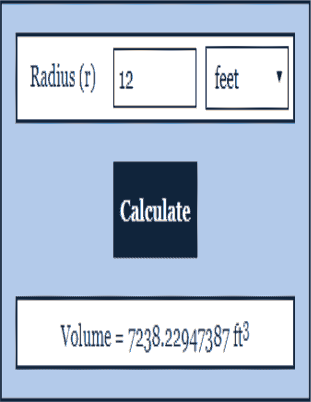 Volume of a Sphere Calculator Volume Calculator