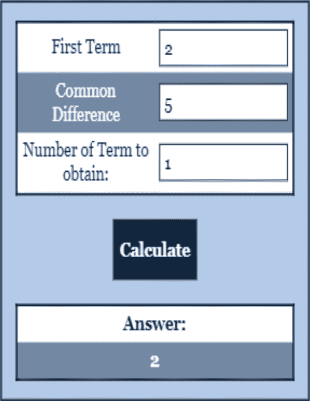 Arithmetic Sequence Calculator Statistics Calculator