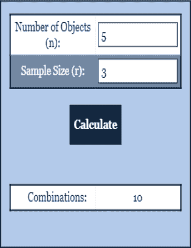 Combination Calculator Statistics Calculator
