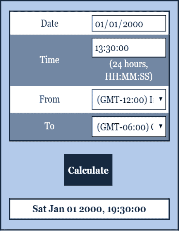 Time Zone Calculator Time Calculator