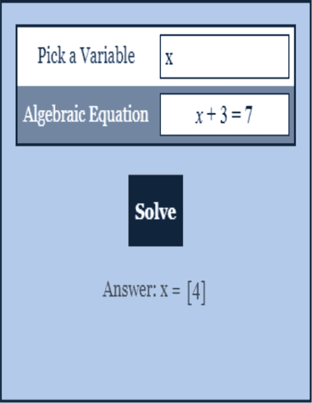 Solve For X Calculator