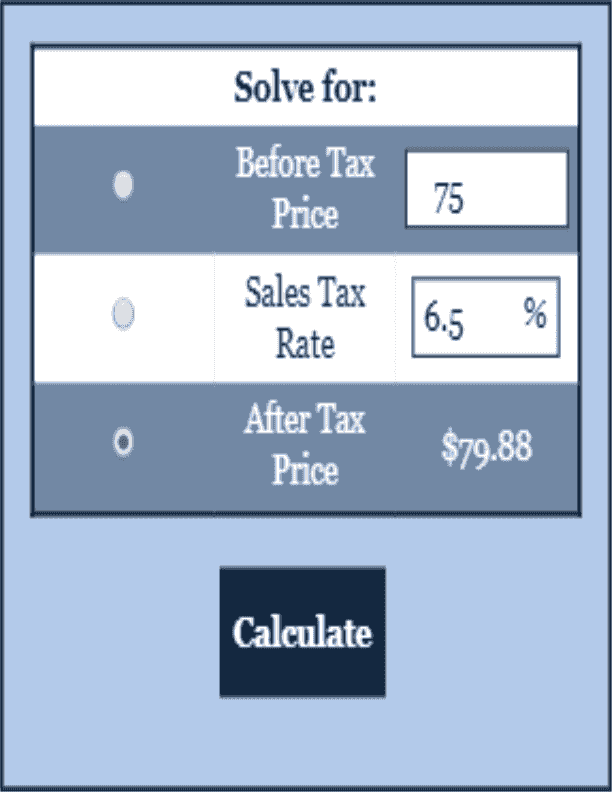 Sales Tax Calculator Tax Calculator